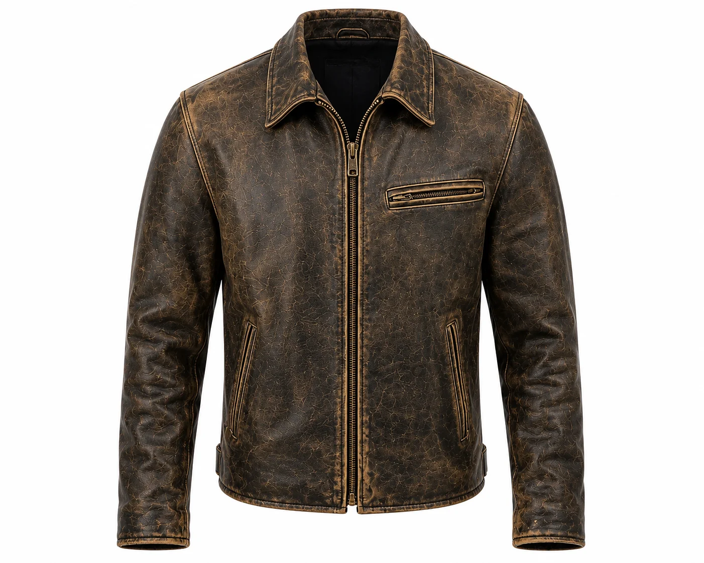 brad pitt leather jacket