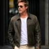 brad pitt leather jacket