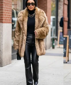 kim kardashian fur jacket