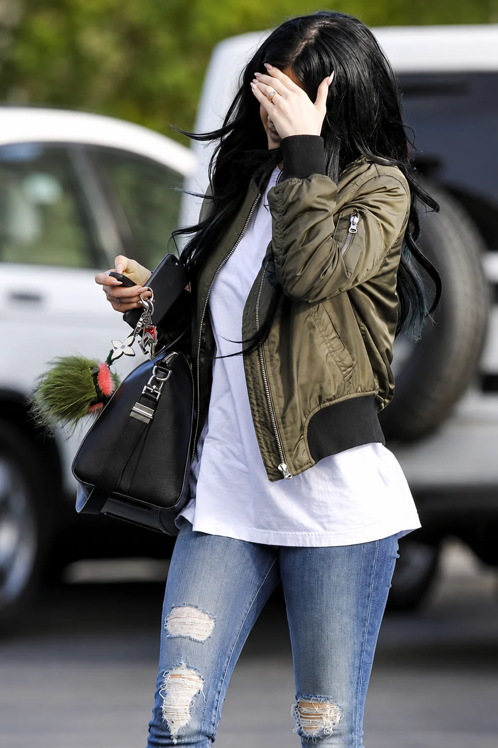 kylie jenner green jacket