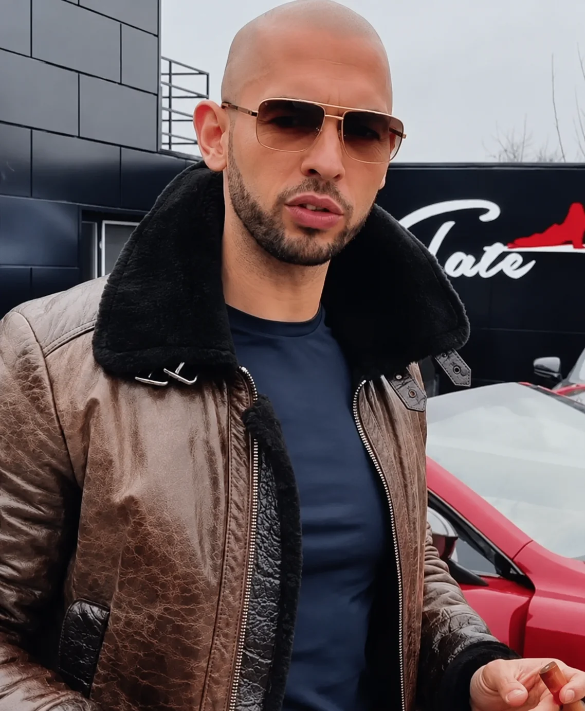 Andrew Tate Leather Brown Jacket
