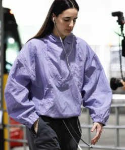 Caitlin Clark Indiana Fever Nike Runway Purple Jacket