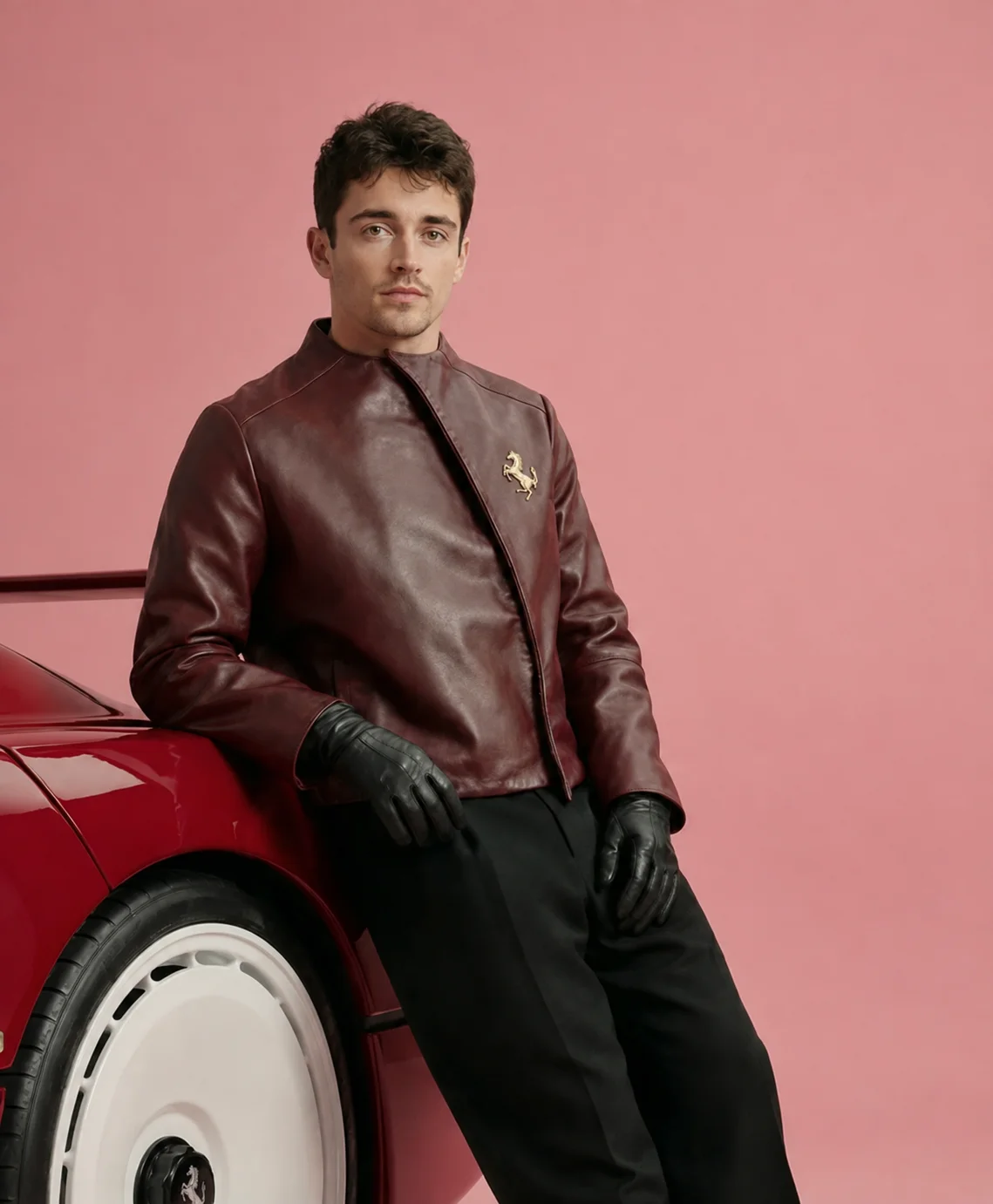 Charles Ferrari Brown Leather Jacket