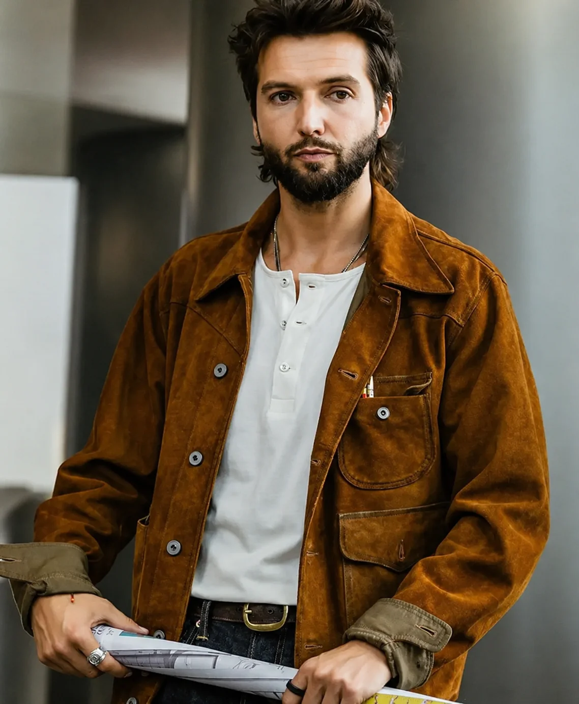 Charlie Landman Brown Suede Jacket