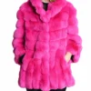Chinchilla Fur Pink Coat