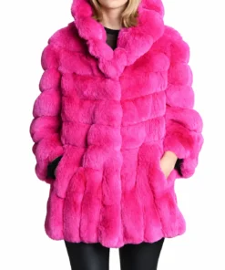 Chinchilla Fur Pink Coat