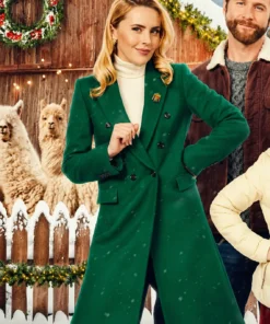 Christmas on the Alpaca Farm Kirsten Comerford Green Coat