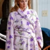 Laura Linney Multicolor Fur Robe