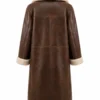 Michelle Keegan Brown Shearling Leather Coat