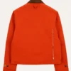 Orange Waxed Ripstop Cotton Jacket