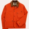 Orange Waxed Ripstop Cotton Jacket