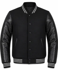 Pete Wicks Black Letterman Jacket