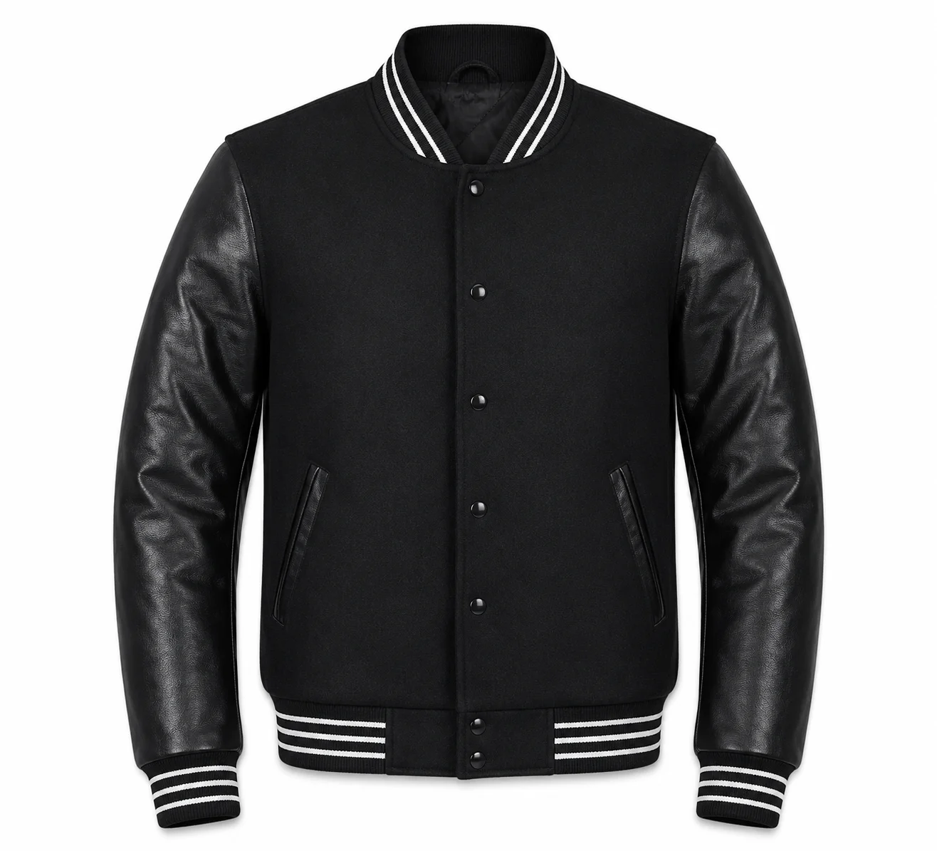 Pete Wicks Black Letterman Jacket