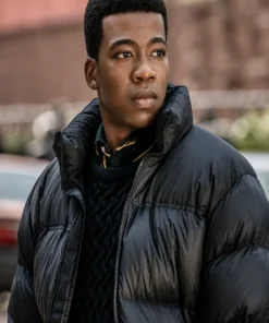 Power Book III Raising Kanan S05 Kanan Stark Black Puffer Jacket