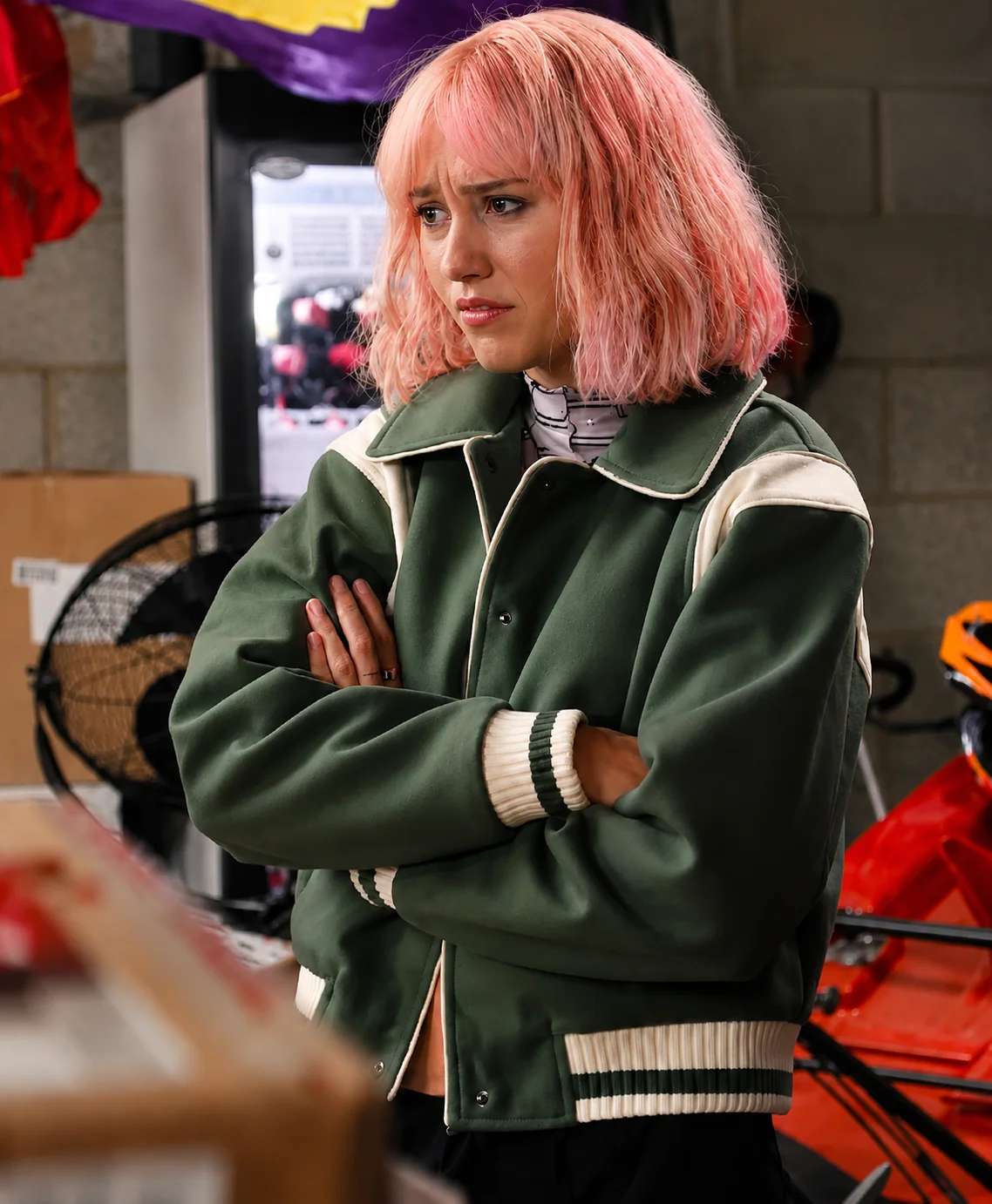 Scarlett Rayner Trying S05 Green Track Jacket