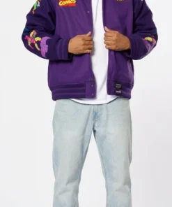 Spider Man 90’s Purple Varsity Jacket