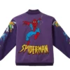 Spider Man 90’s Purple Varsity Jacket