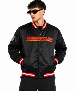 SummerSlam 2026 Mitchell & Ness Black Satin Jacket