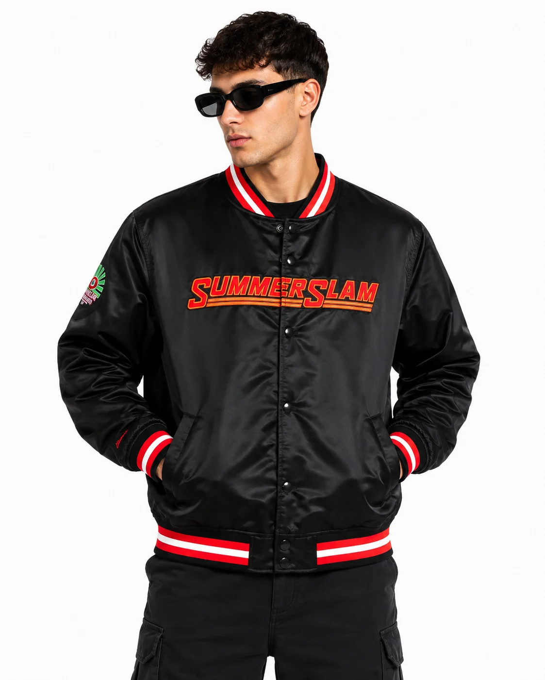 SummerSlam 2026 Mitchell & Ness Black Satin Jacket