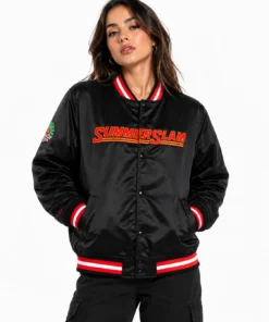 SummerSlam 2026 Mitchell & Ness Black Satin Jacket