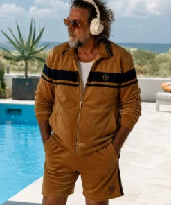The Get Out 2026 Russell Crowe Brown Shorts Set
