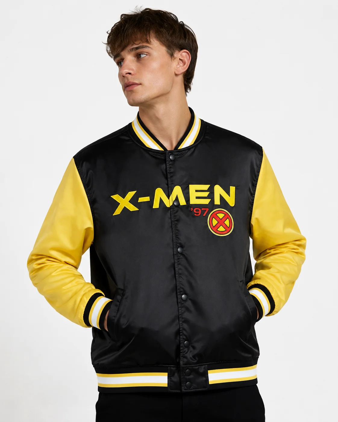 X-Men 97 Logo Satin Bomber Jacket