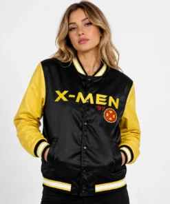 X-Men 97 Logo Satin Bomber Jacket